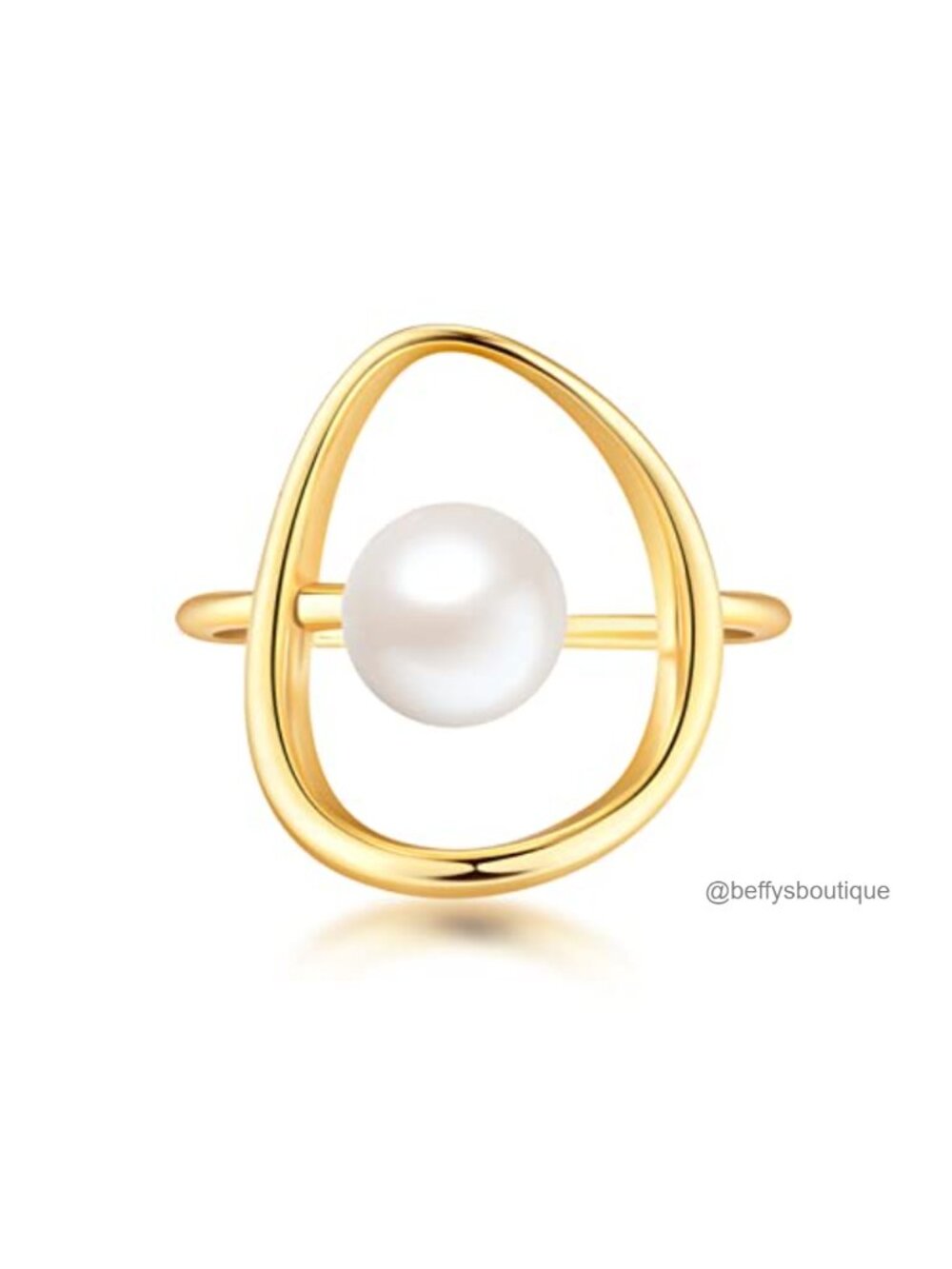 Dainty Pearl Ring 925 Sterling Silver Women Mother Daughter Gift